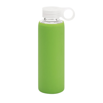 DHABI. Garrafa de água esportiva de vidro borossilicato de 380 mL - 119 - Verde claro