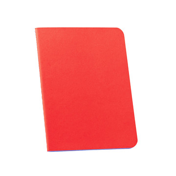 RAYSSE. Caderno B7 com páginas pautadas. - 105 - Vermelho