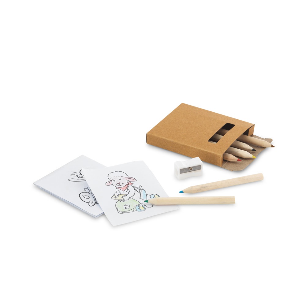 ANIMAÇÃO. Conjunto de colorir em caixa de papelão.