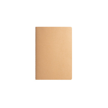 Bloco de notas ALCOTT A5. Bloco de notas A5 com capa de cartão (250 g/m²) e páginas lisas. - 160 - Natural
