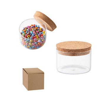 SPICE 380. Recipiente de vidro borossilicato com rolha de cortiça, 380 mL
