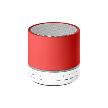PEREY. Caixa de som portátil com microfone em ABS - 105 - Vermelho