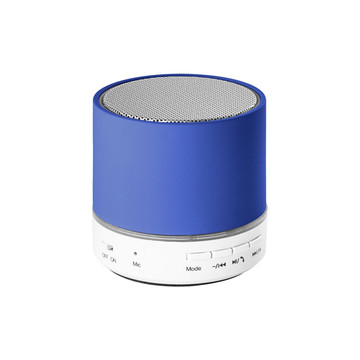 PEREY. Caixa de som portátil com microfone em ABS - 114 - Azul Royal