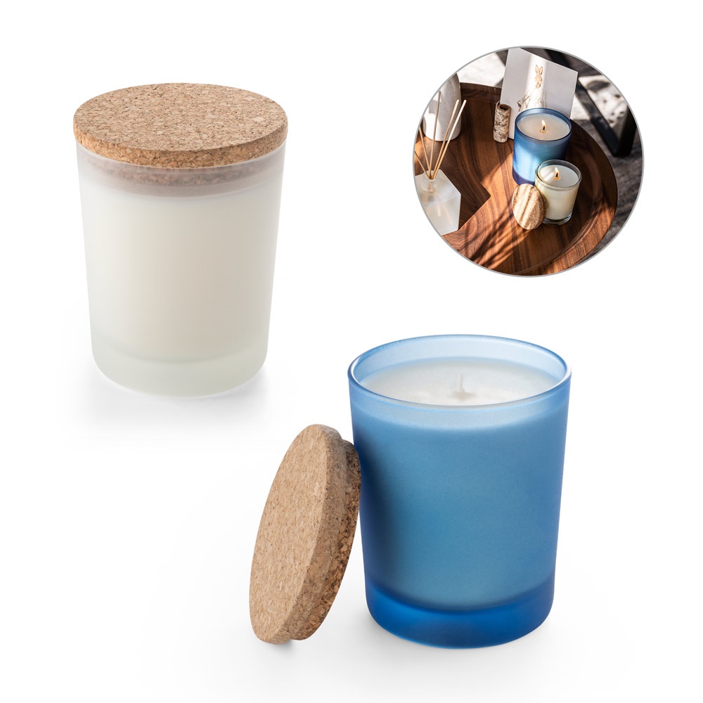 DUVAL. Vela perfumada em frasco de vidro com tampa de cortiça, 180 g.