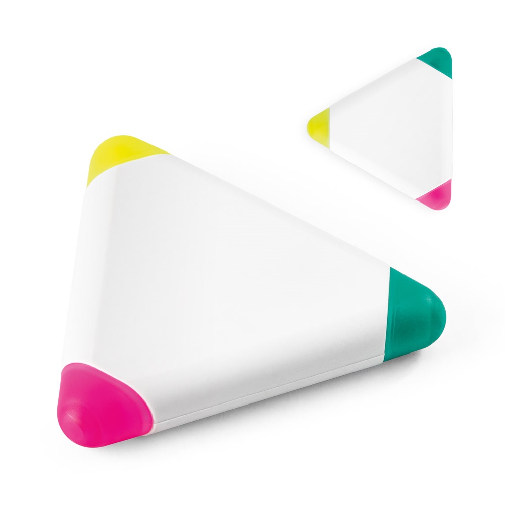 TRIAN. Marcador de texto triangular em PP com três cores.