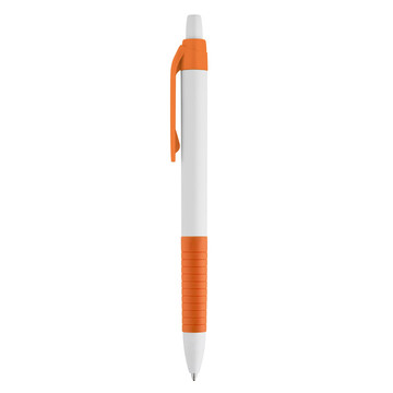 AERO. Caneta esferográfica com acabamento antiderrapante. - 128 - Laranja