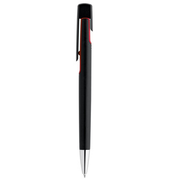 BRIGT. Caneta esferográfica com acabamento metálico. - 105 - Vermelho
