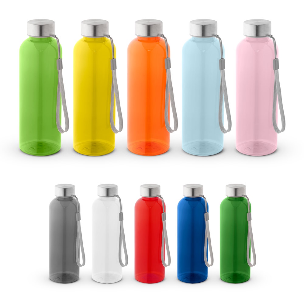 Garrafa de água ENDERS M. em PET reciclado (100% rPET), transparente com acabamento brilhante, 600 mL