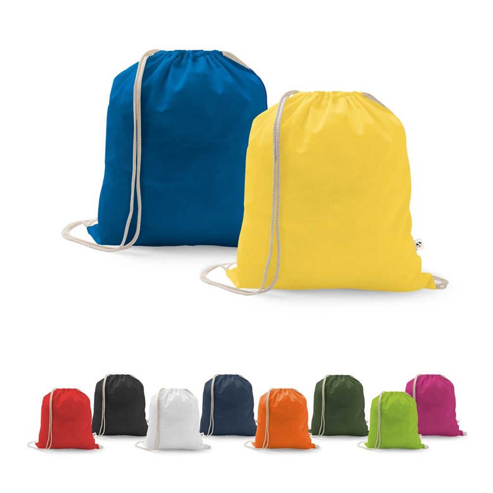 ISTAMBUL. Mochila com cordão feita de algodão reciclado (70%), poliéster (30% rPET) (150 g/m²)