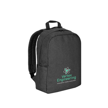 GIJON. Mochila para laptop feita de poliéster reciclado de alta densidade 600D e forrada com poliéster reciclado 210D. - 133 - Cinza escuro