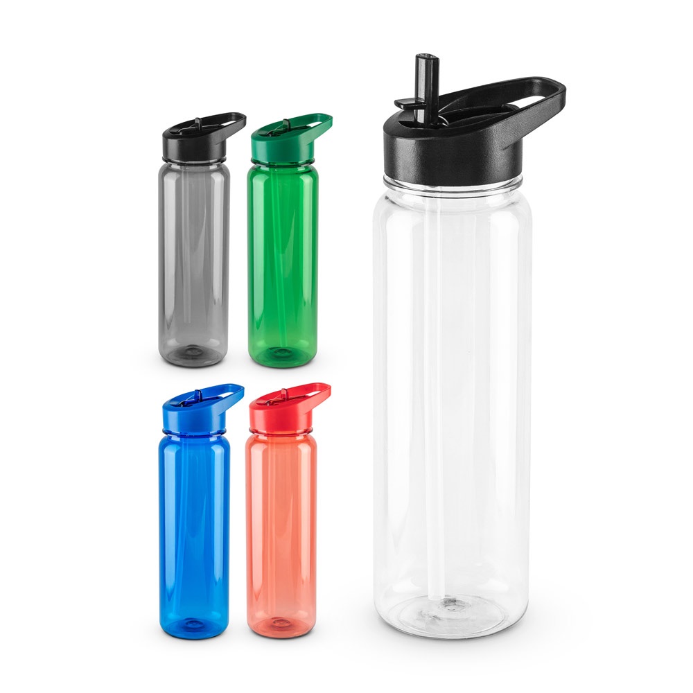 GILMORE. Garrafa de água transparente, 750 mL, 100% PET reciclado (rPET) com acabamento brilhante.