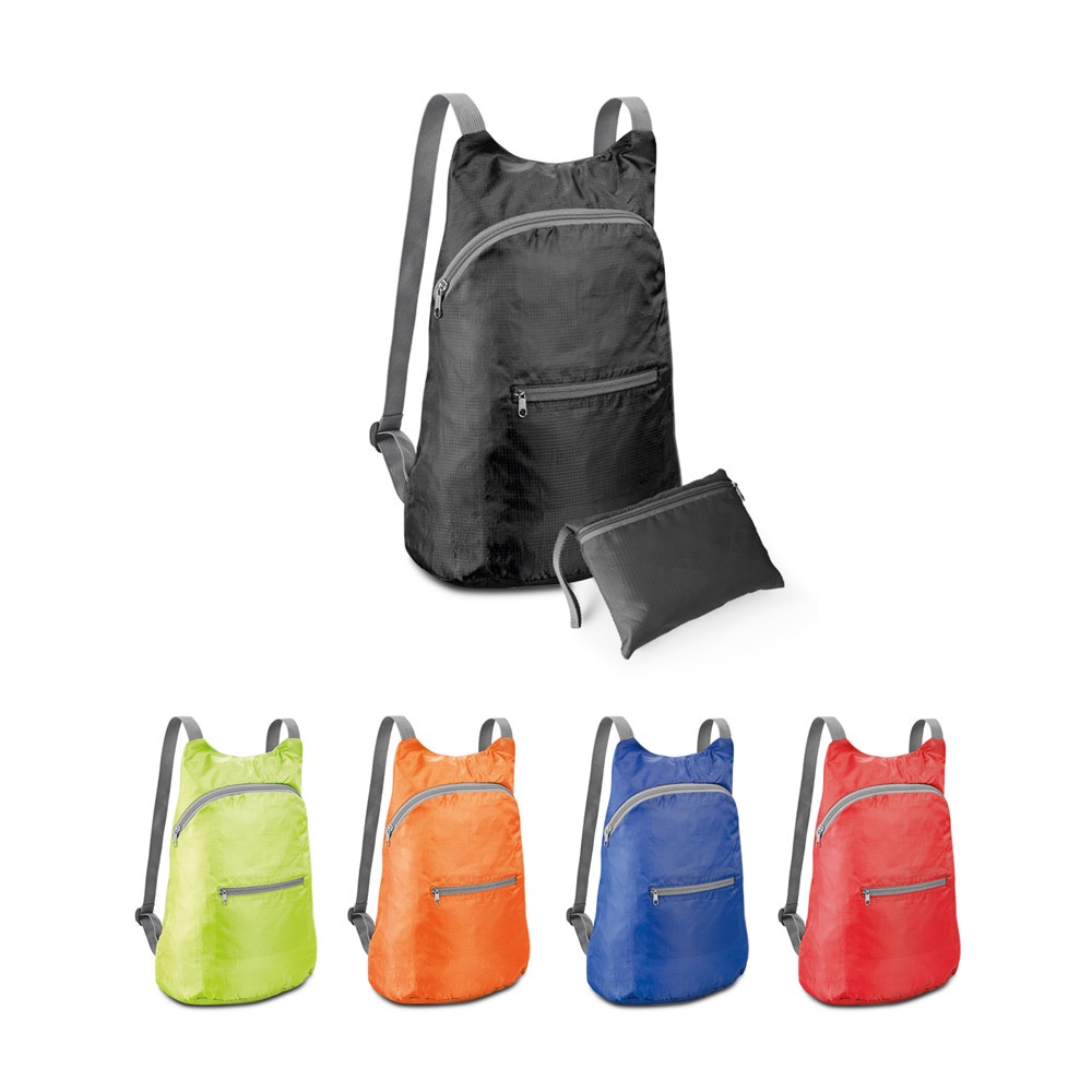 BARCELONA. Mochila dobrável em poliéster ripstop 210D.