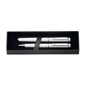 Conjunto Caliópe. Conjunto com caneta rollerball e caneta esferográfica de metal. - 106 - Branco