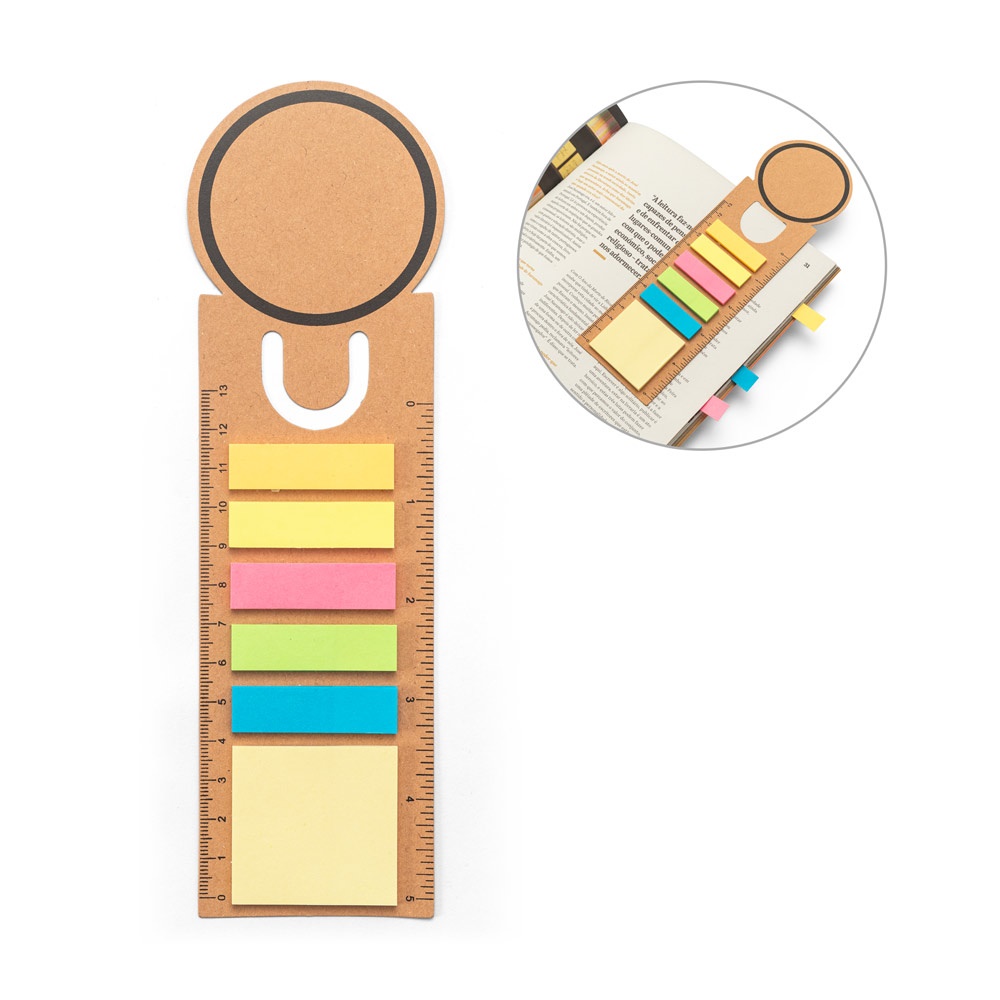SAWYER. Conjunto de escritório 3 em 1, feito de papel 100% reciclado, com superfície superior arredondada e impressão preta em toda a volta.