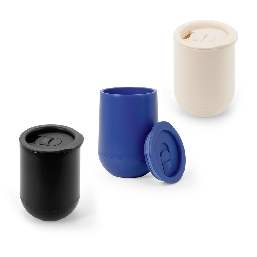 ADLINGTON. Caneca térmica de viagem com parede dupla e isolamento a ar em polipropileno.