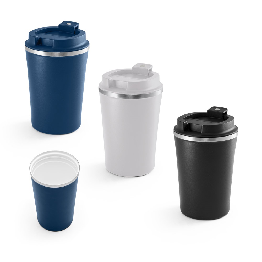 PHELPS CERAMIC. Copo térmico de viagem em aço inoxidável com interior em cerâmica, 470 ml.