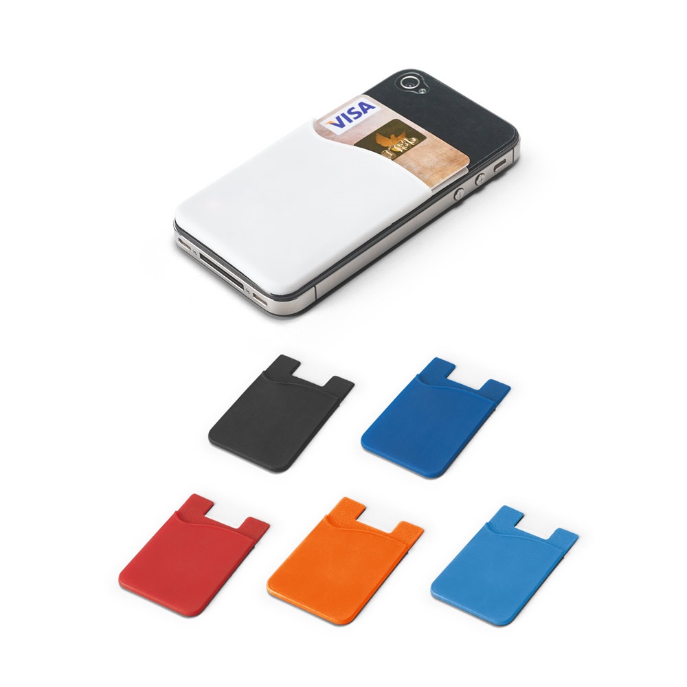 SHELLEY. Porta-cartões de silicone para smartphone.