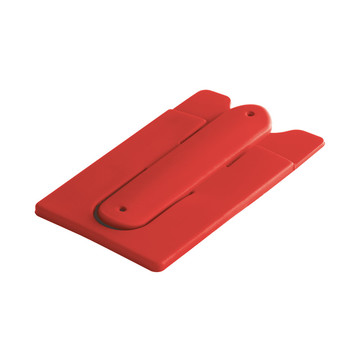 CARVER. Porta-cartões com suporte de silicone para celular. - 105 - Vermelho