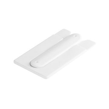 CARVER. Porta-cartões com suporte de silicone para celular. - 106 - Branco