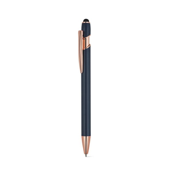 NEIL ROSE. Caneta esferográfica feita de alumínio reciclado (100% rAL), com acabamento fosco e tinta azul. - 104 - Azul