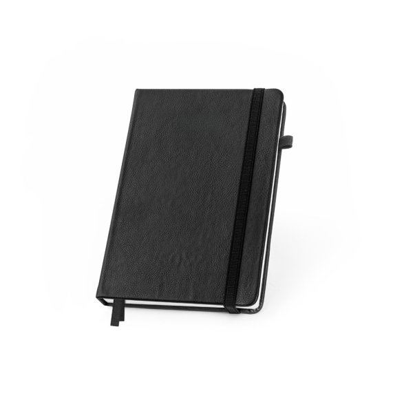 HEANEY. Caderno em PU à base de água com planejador mensal integrado e páginas pautadas. - 103 - Preto