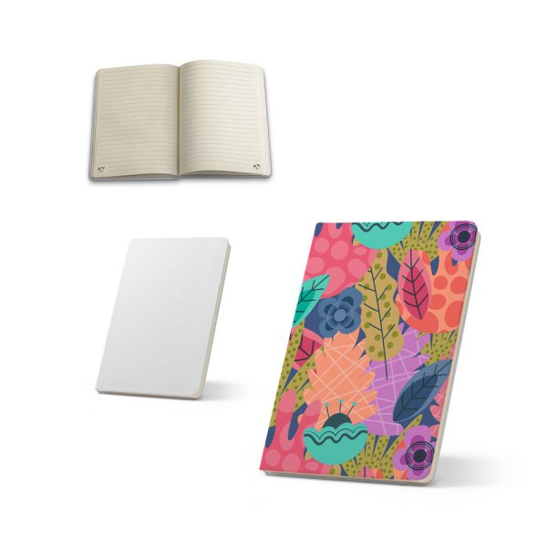 ANNE SUB A6. Caderno A6 com capa dura, ideal para impressão por sublimação.