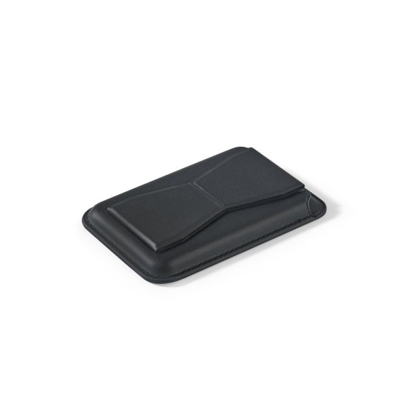 CONNOR. Porta-cartões magnético em imitação de couro, fixa-se facilmente à parte traseira do seu telefone e oferece proteção RFID. - 103 - Preto