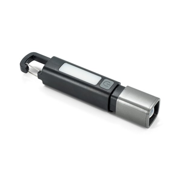 WIGGINS. Lanterna em ABS, com um LED de 2W (53 lúmens) na frente e um LED COB (53 lúmens) na parte superior. - 103 - Preto