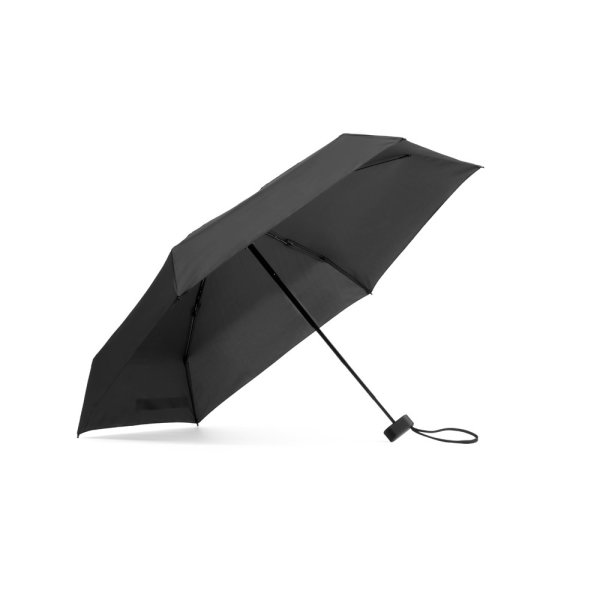 EMMA. Mini guarda-chuva compacto de 19 polegadas em pongee 190T. - 103 - Preto