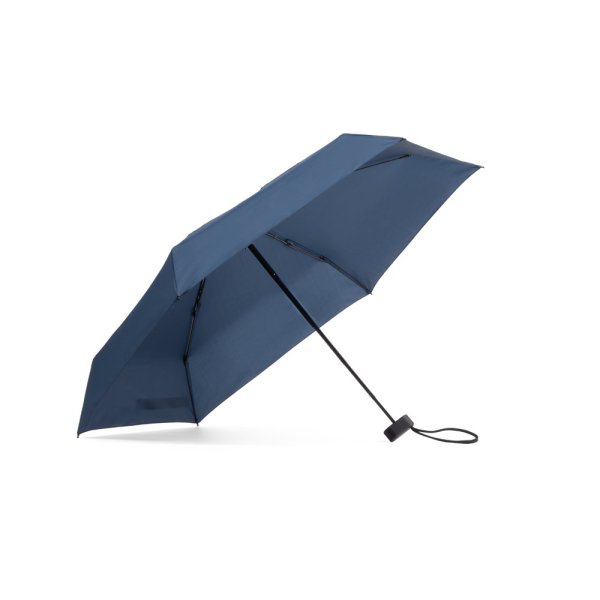 EMMA. Mini guarda-chuva compacto de 19 polegadas em pongee 190T. - 104 - Azul