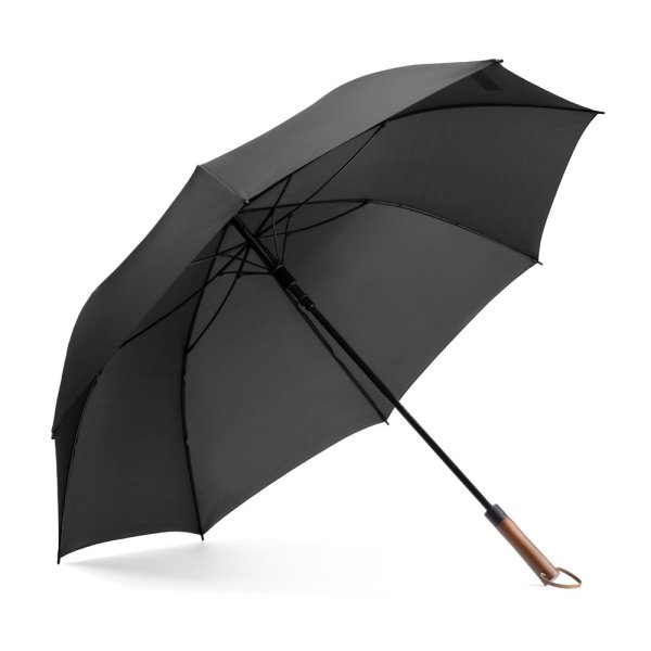 MATEO. Guarda-chuva grande de pongee (30") - 103 - Preto