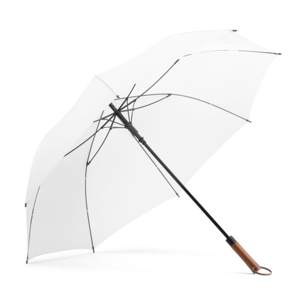 MATEO. Guarda-chuva grande de pongee (30") - 106 - Branco