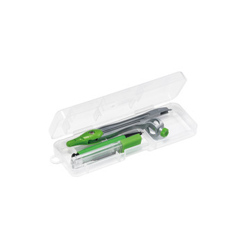 GEOM. Conjunto de geometria escolar em estojo PP - 119 - Verde claro