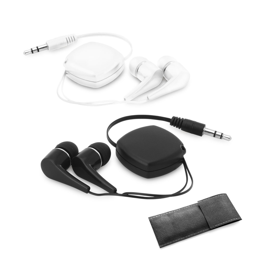 PINEL. Fones de ouvido retráteis com cabo ABS de 0,75 m.