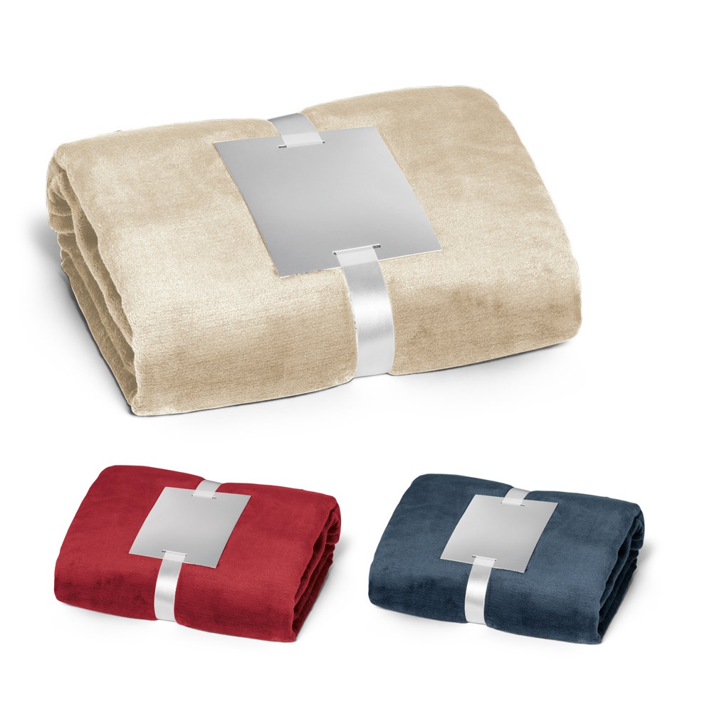 DYLEAF. Manta de lã polar (240 g/m²) com fita e cartão personalizável.
