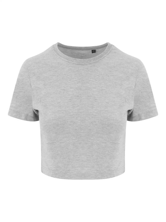 T-shirt crop triblend para mulher - HGR - Cinzento mesclado