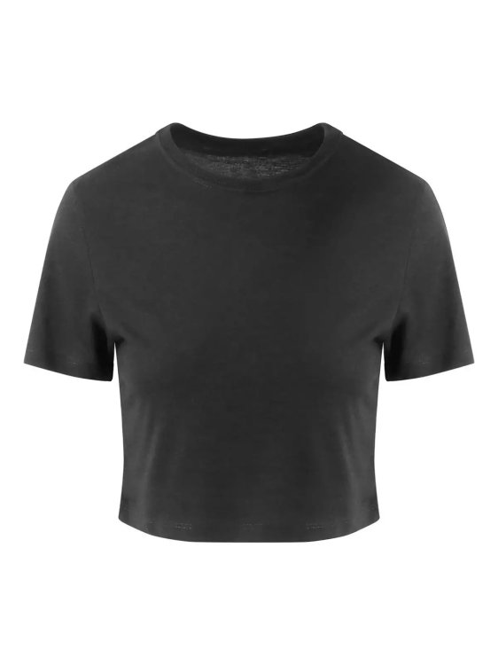 T-shirt crop triblend para mulher - BLK - Preto sólido
