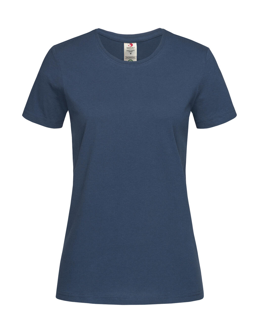 Camiseta Clássica Orgânica Ajustada - Marinha