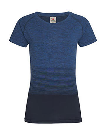 Fluxo Raglan Ativo Sem Costura - BLT - Transição Azul