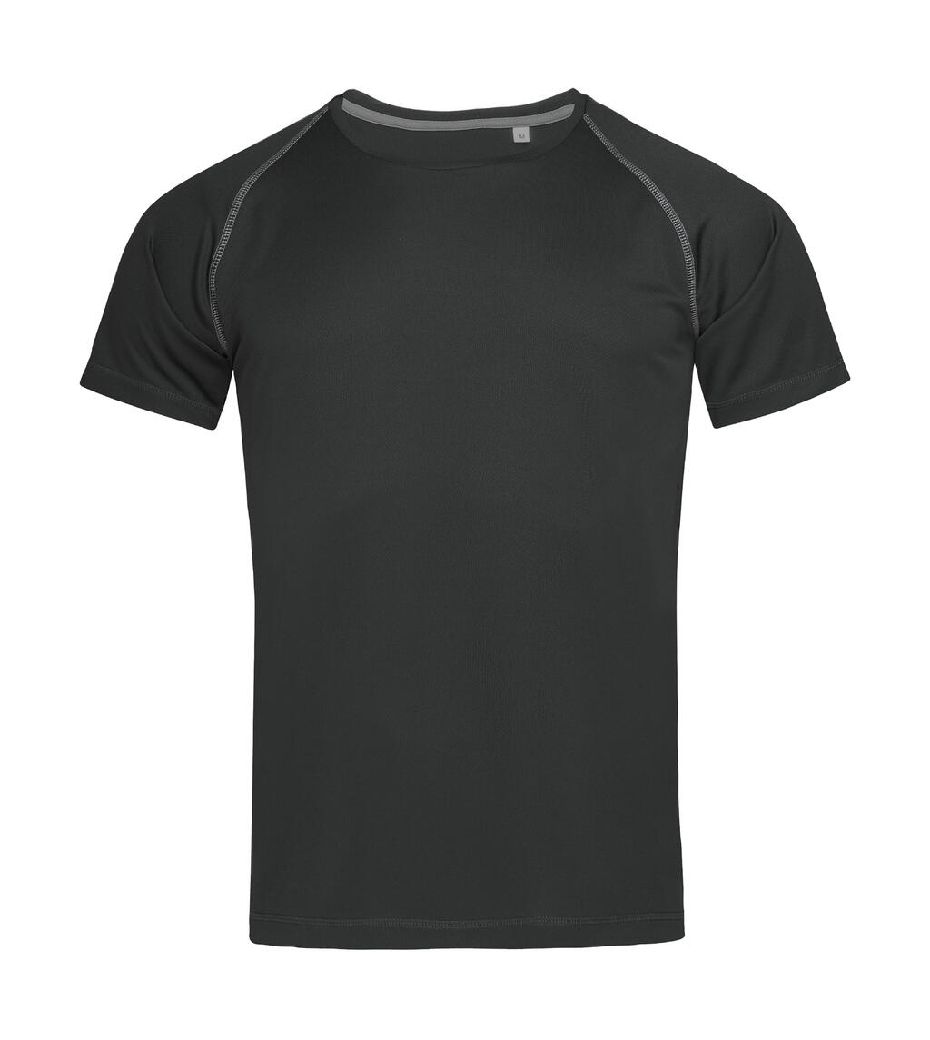 Camiseta masculina Active 140 Team Raglan - 102 - Opala negra