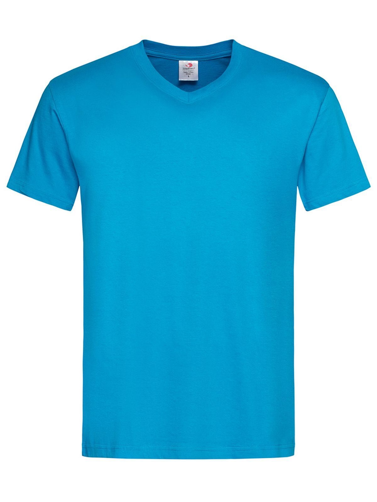Camiseta clássica com decote em V - OCB - Azul oceano