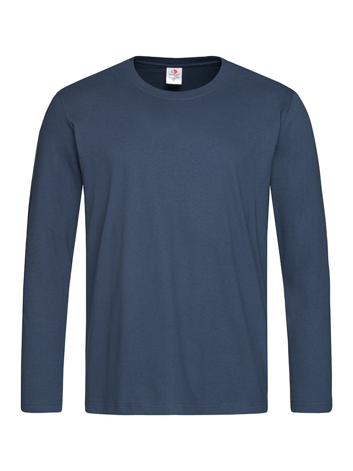 Camiseta Clássica de Manga Comprida - NAV - Azul-marinho