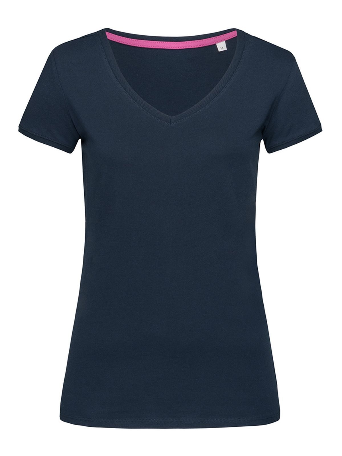 Megan com decote em V feminino - MAB - Azul-marinho