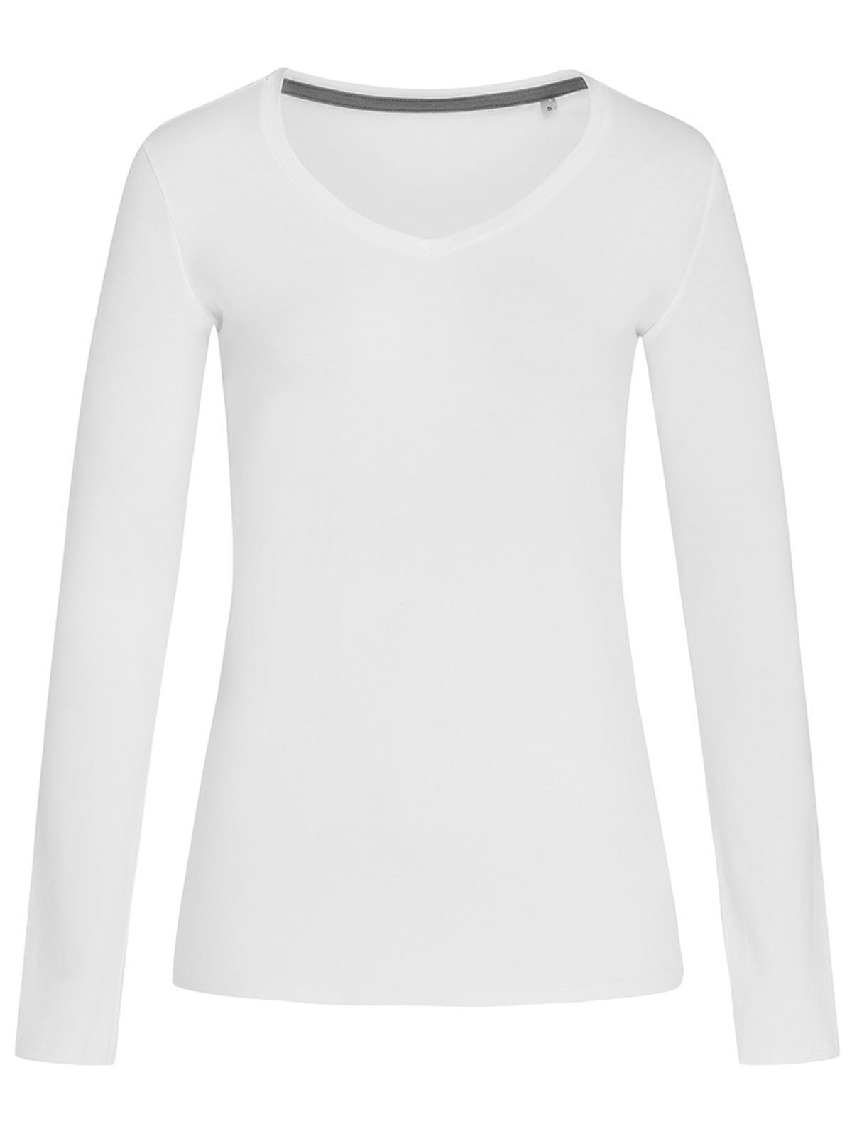Manga comprida elástica feminina - WHI - Branco