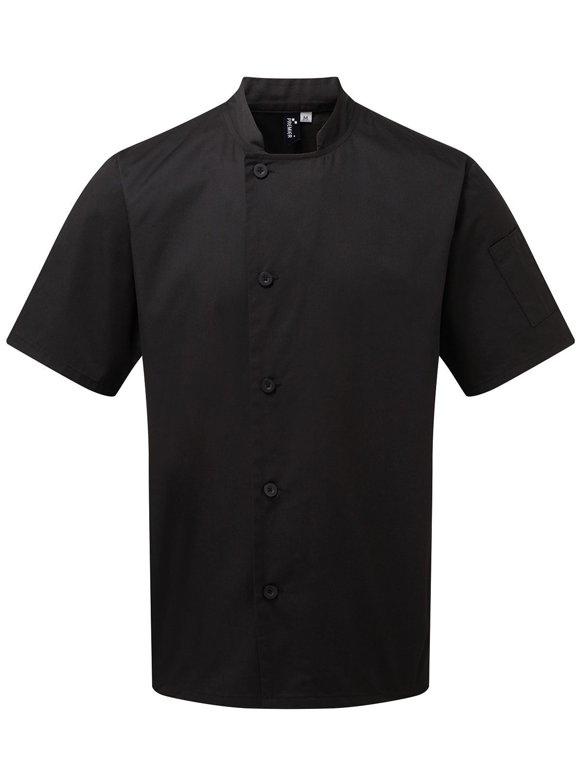 Jaqueta de Chef Essencial de Manga Curta - BLAC - Preto