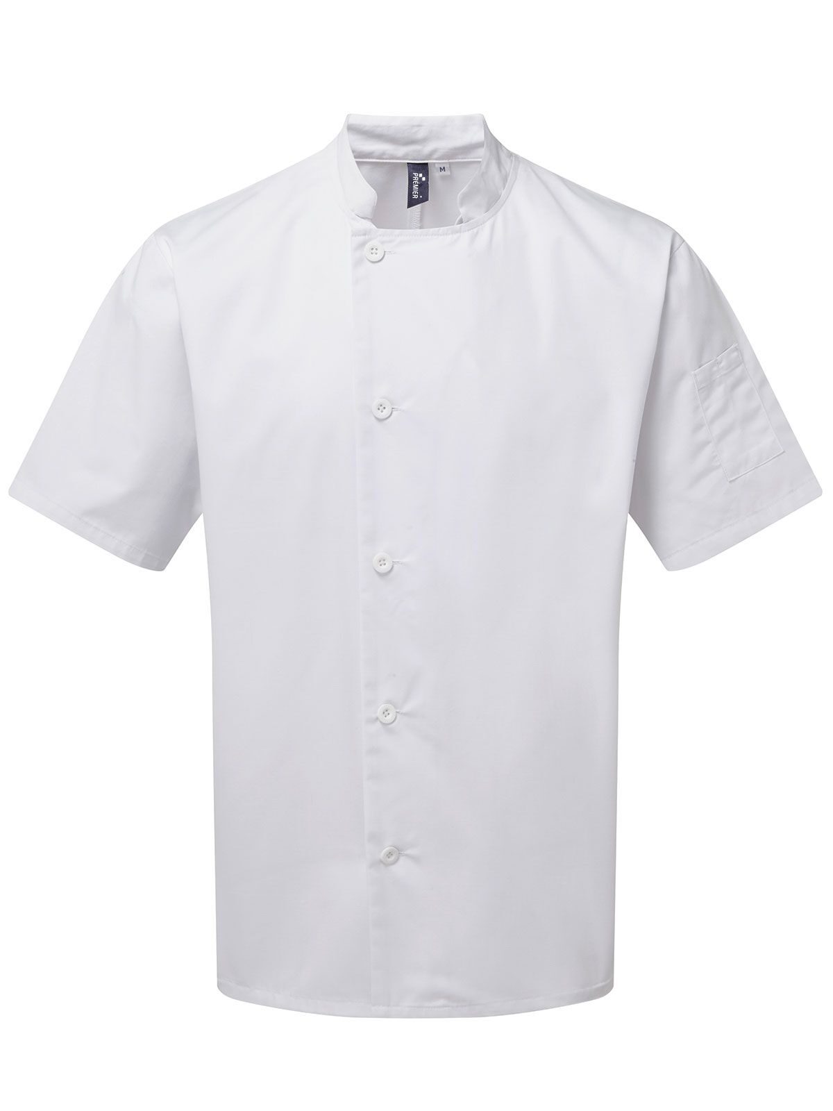 Jaqueta de Chef Essencial de Manga Curta - WHIT - Branco