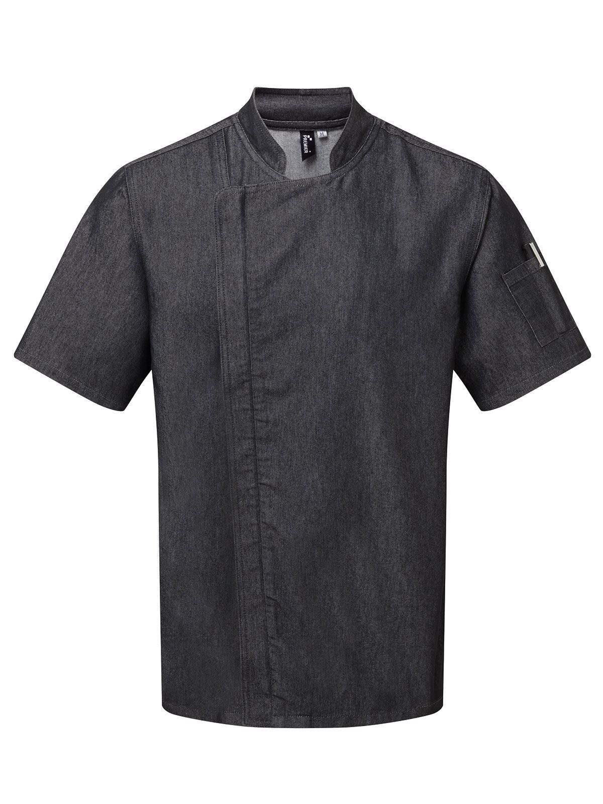 Jaqueta de manga curta com zíper para chef - Jeans preto (aprox. Pantone 426C)