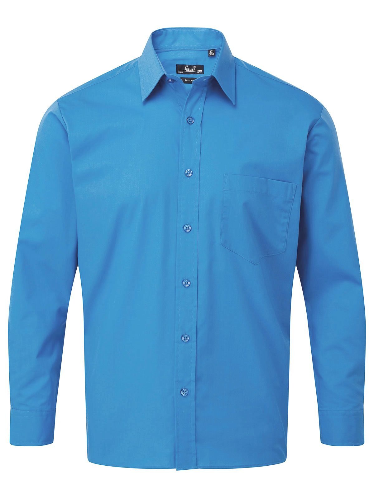 Camisa masculina de manga comprida em popeline - SAPP - Safira