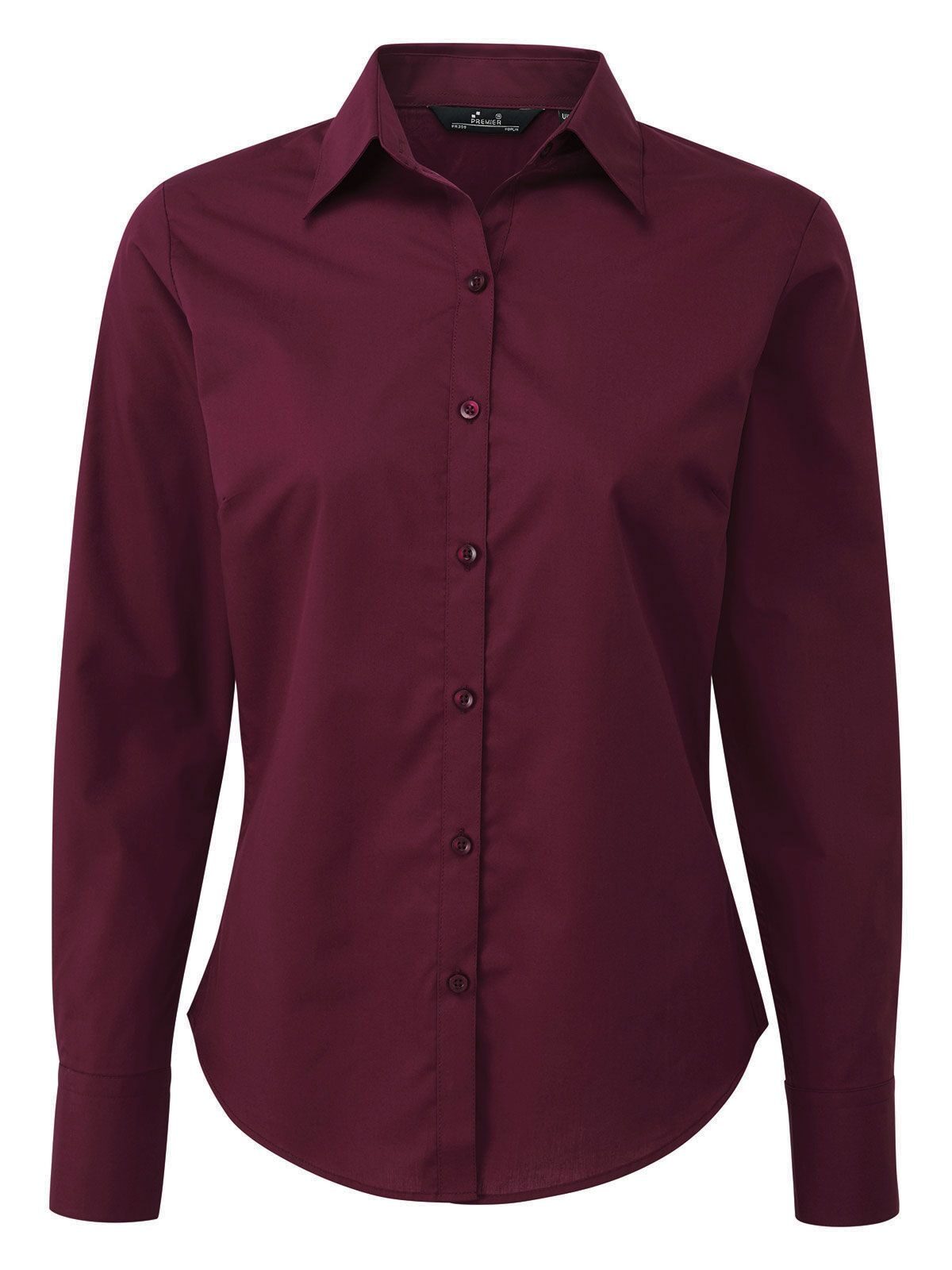 Blusa feminina de popeline com mangas compridas - AUBE - Beringela