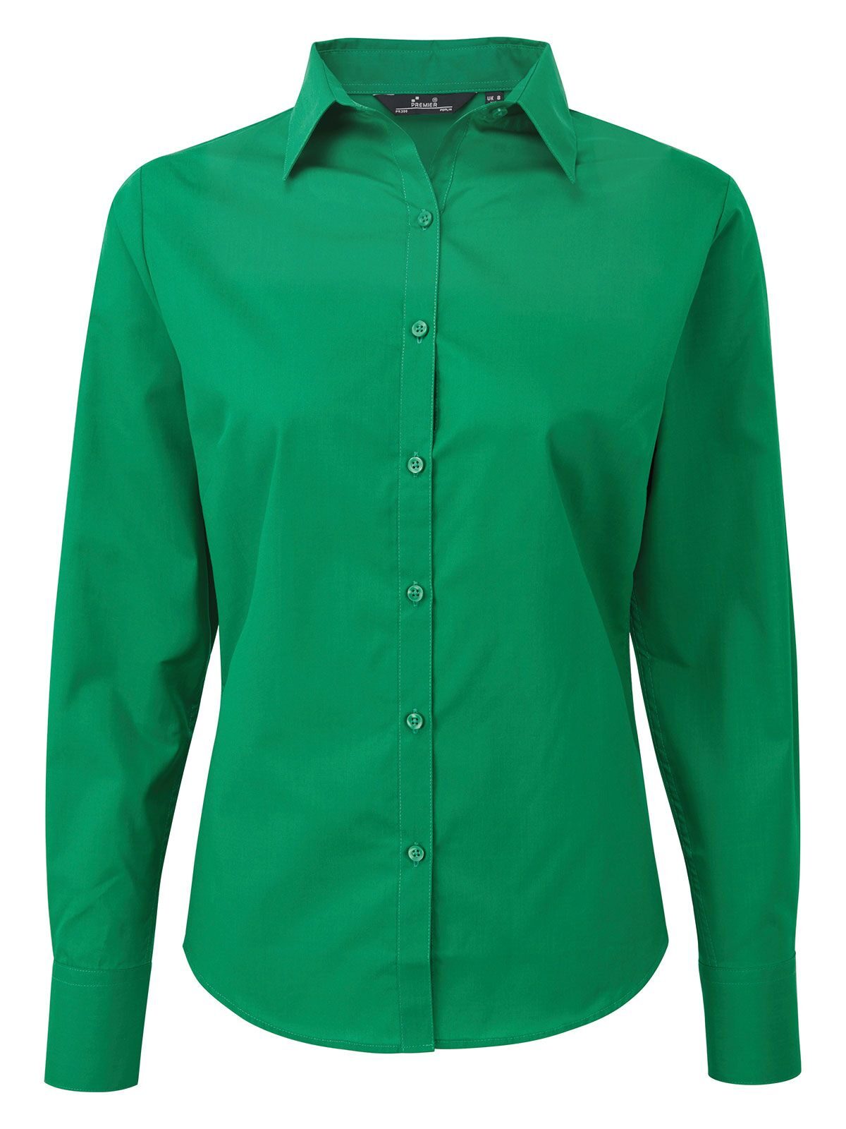 Blusa feminina de popeline com mangas compridas - EMER - Esmeralda